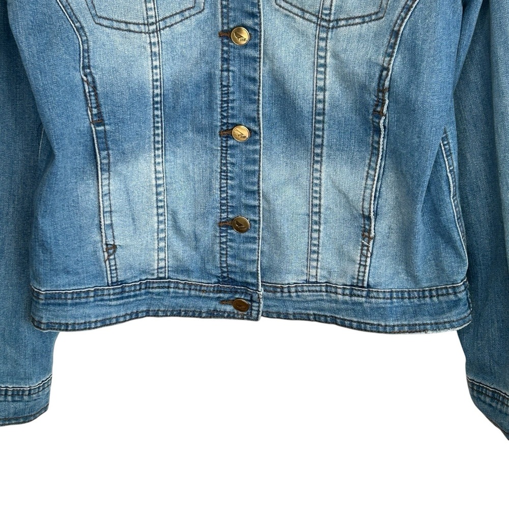 Greenfield Denim Jacket L Boho Festival Indie Western Embroidered Aztec Tassel - Picture 6 of 9